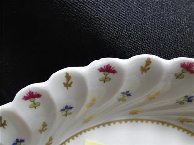 Haviland (Limoges) Lutetia, Blue & Pink Swirled: Coupe Soup Bowl (s), As Is
