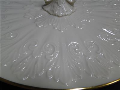 Lenox Chateau Collection, Ivory, Gold Trim: Center Handled Serving Tray, 12 3/4"