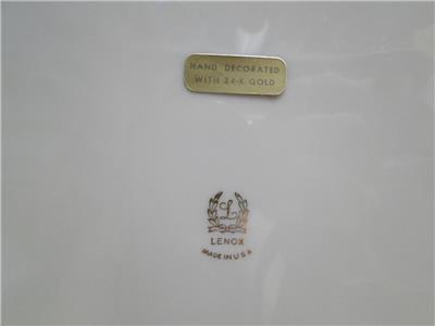 Lenox Chateau Collection, Ivory, Gold Trim: Center Handled Serving Tray, 12 3/4"