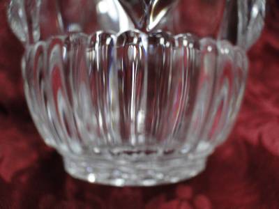 Shannon Crystal (Ireland), Clear w/ Hearts: Vase, 3 7/8" Tall, As Is
