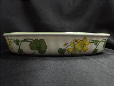 Villeroy & Boch Geranium, Yellow & Green, No Rib: Oval Baker, 11 5/8" x 7 1/4"