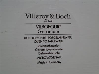 Villeroy & Boch Geranium, Yellow & Green, No Rib: Oval Baker, 11 5/8" x 7 1/4"