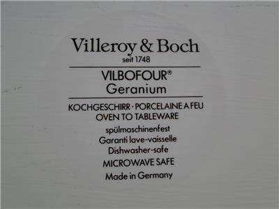 Villeroy & Boch Geranium, Yellow & Green, No Rib: Oval Baker, 11 5/8" x 7 1/4"