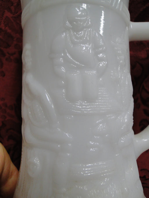 Federal Glass FEG9 Milk Glass, Tavern Scene: Beer Mug / Stein (s), 5 7/8" Tall