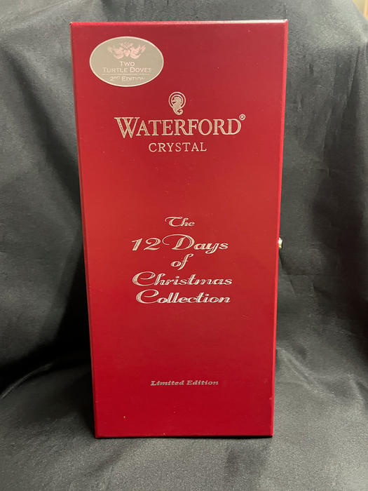 Waterford Crystal 12 Days of Christmas: "Two Turtle Doves" Flute, 10 1/4", Box