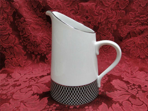 Block Midnight, Portugal, Black/White w/ Platinum: Creamer / Cream Pitcher