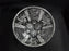 3 Toed Cut Glass Bowl w/ Spinning Stars and Thumbprint Edge, 6 3/4" - MG#102