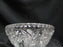 3 Toed Cut Glass Bowl w/ Spinning Stars and Thumbprint Edge, 6 3/4" - MG#102