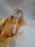 Amber Carnival Glass Square Bowl w/ Clear Handles, 6 1/4" x 3.5" - MG#106