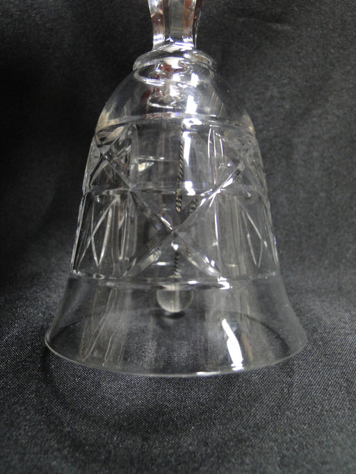 Clear Crystal Bell w/ Cut X's, 4 1/2" Tall, As Is - MG#109