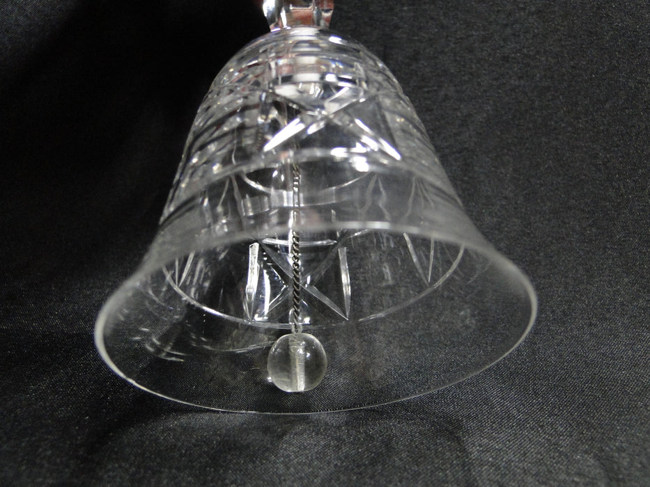Clear Crystal Bell w/ Cut X's, 4 1/2" Tall, As Is - MG#109