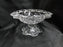 Clear w/ Fans & Criss Cross Cuts: Footed Bowl / Compote, 7 1/2" -- MG#196