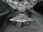 Clear w/ Fans & Criss Cross Cuts: Footed Bowl / Compote, 7 1/2" -- MG#196