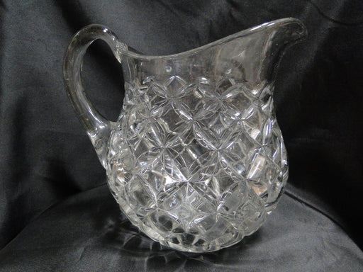 Clear w/ Square Pattern: Water Pitcher, 8 1/2" Tall, As Is -- MG#197