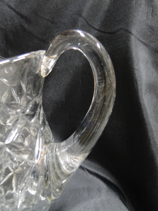 Clear w/ Square Pattern: Water Pitcher, 8 1/2" Tall, As Is -- MG#197
