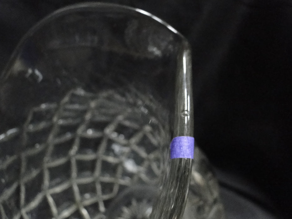 Clear w/ Square Pattern: Water Pitcher, 8 1/2" Tall, As Is -- MG#197