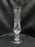 Clear w/ Fan & "X" Cuts: Vase, 8 1/8" Tall, 2 3/8" Top Diameter -- MG#207