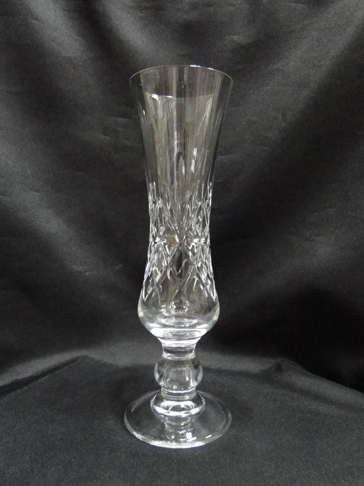 Clear w/ Fan & "X" Cuts: Vase, 8 1/8" Tall, 2 3/8" Top Diameter -- MG#207