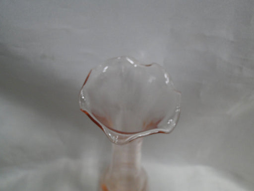Light Pink All Over, Ruffled Top Edge: Bud Vase, 8 1/8" Tall  --  MG#216