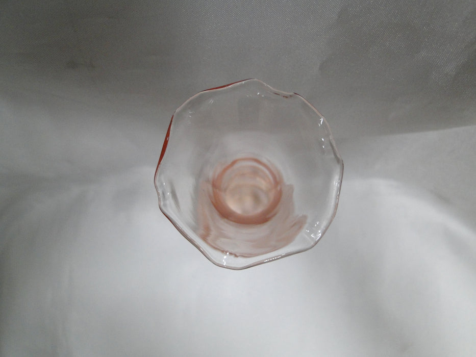 Light Pink All Over, Ruffled Top Edge: Bud Vase, 8 1/8" Tall  --  MG#216