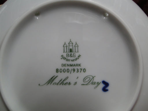 Bing & Grondahl Mother's Day Blue Mors Dag Plate 1970 Bird & Chicks