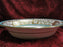 Minton Hanover, Leaves & Flowers on Gold, Turquoise: Oval Serving Bowl, 10 1/4"