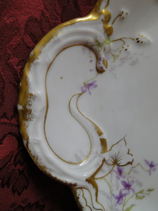 Haviland (Limoges) Schleiger 148b, Blank 133, Purple Violets: Platter 14", As Is