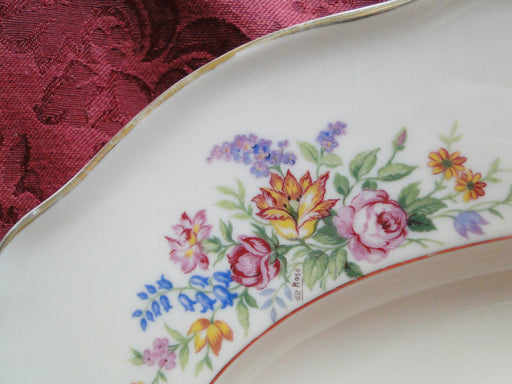 Krautheim/Franconia Lakme, Floral, Scallop, Ivory: Oval Platter, 15 1/2"