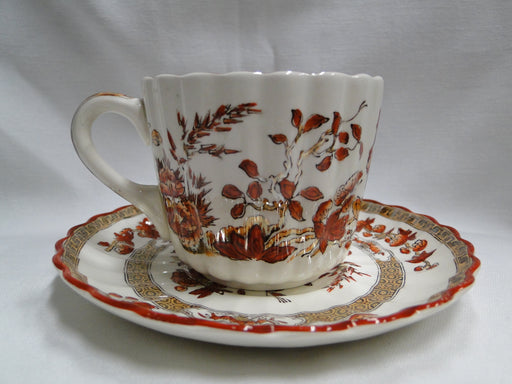 Copeland Spode India Tree Orange Rust: Cup & Saucer Set (s), 2 5/8"