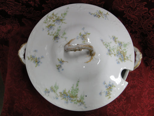 Haviland (Limoges) Schleiger 1022-1, Blue Floral: Round Tureen & Lid, As Is