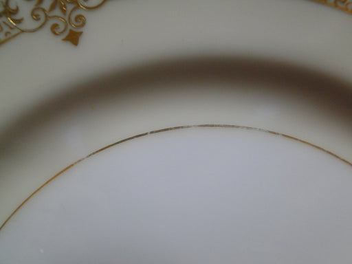 Noritake Marcisite, 87196, Gold Flowers, Cream Band: Bread Plate (s), 6 3/8"