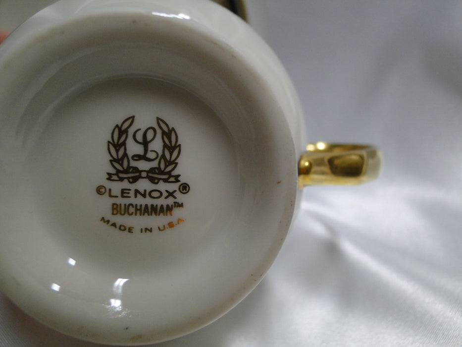 Lenox Buchanan, Cobalt & Tan, Gold Trim: Cup & Saucer Set (s), 2 3/4"