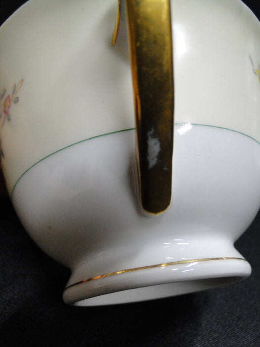 Meito Floral w/ Green Trim, Gold Edge: Cup & Saucer Set (s), 2 3/8"