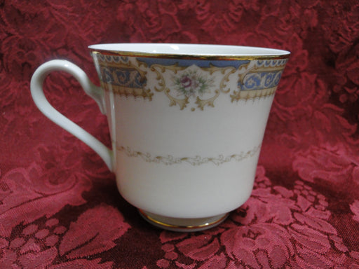 Mikasa Lexington, Blue Border, Floral, Scrolls, Gold: Cup & Saucer Set (s)
