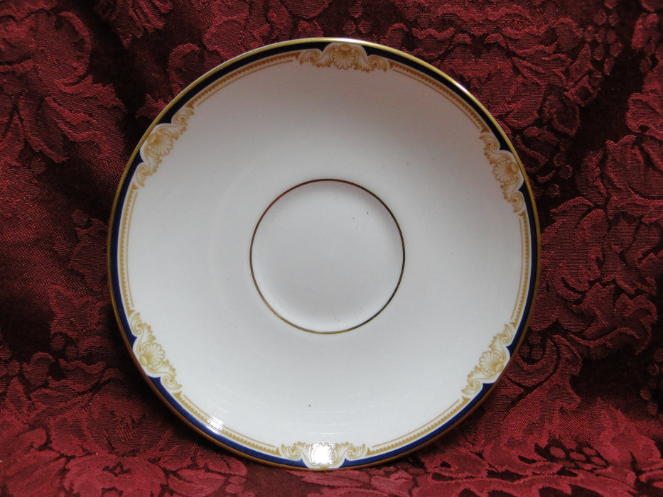 Wedgwood Cavendish, Tan Shell, Blue Band: Cup & Saucer Set (s), 2 3/4" Tall