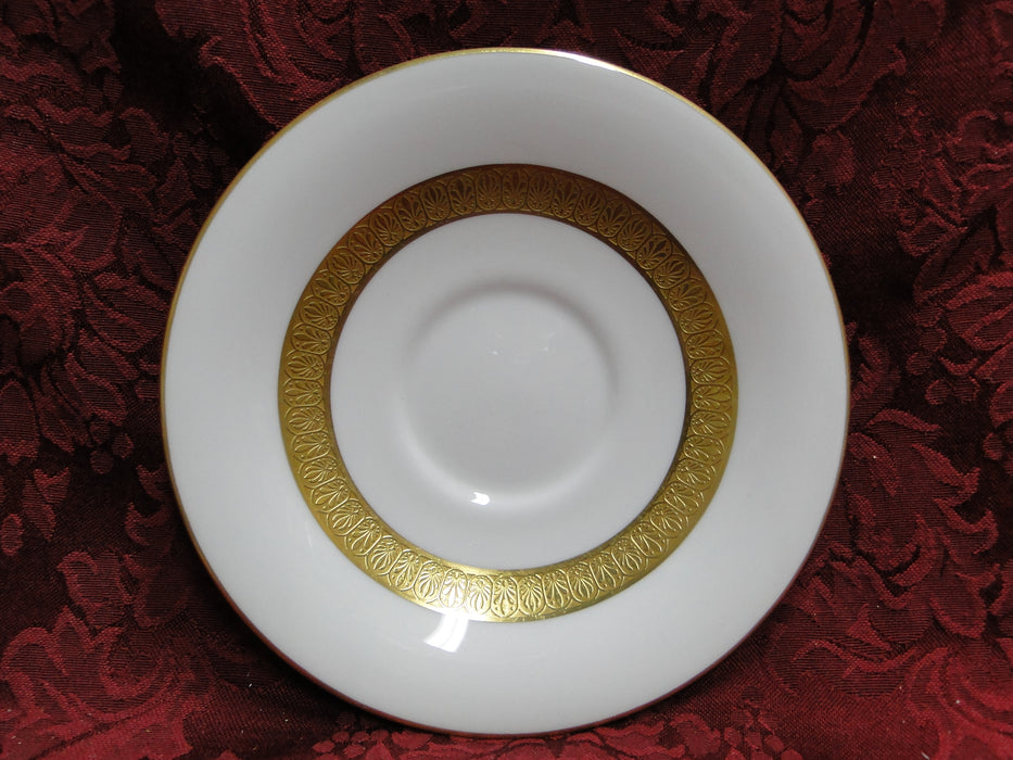 Wedgwood Adelphi, White w/ Gold Encrusted Verge: Cup & Saucer Set (s)