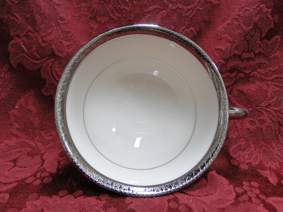 Haviland (New York) Shelton, Ivory, Encrusted Platinum: Cup & Saucer Set (s)