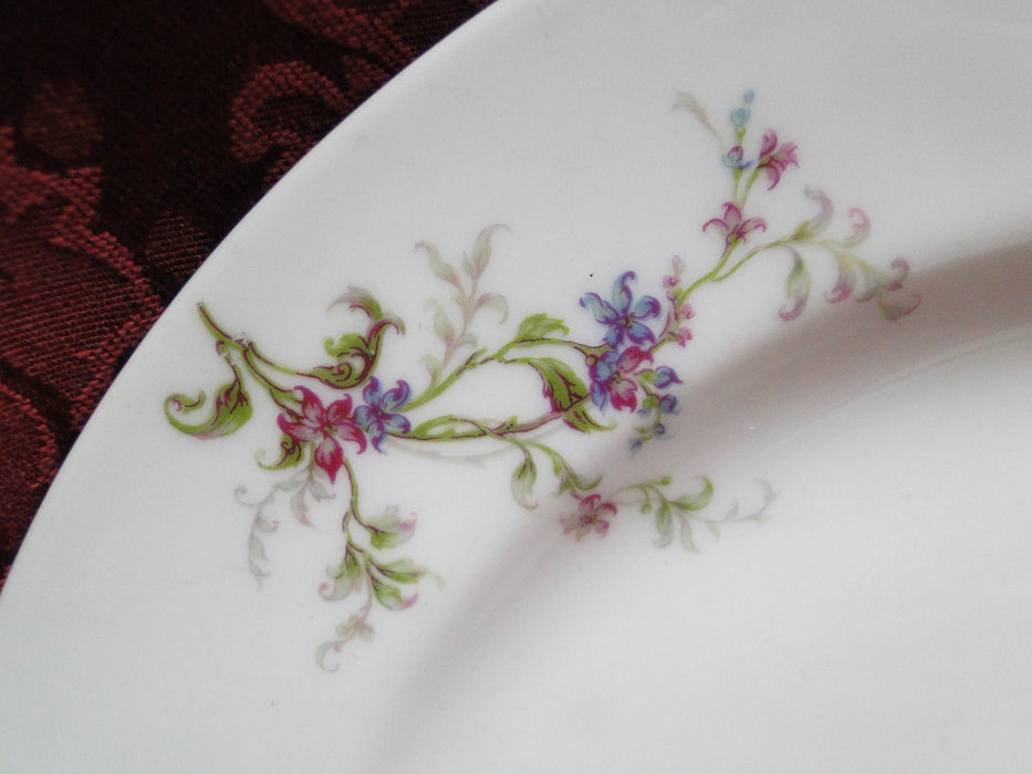 Haviland (Limoges) Fuchsia Pink & Blue Floral: Bread Plate (s), 6 1/4"