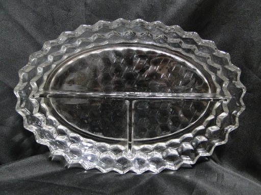Fostoria American Clear: 3-Part Relish Dish, 10 1/2" x 7 1/4", As Is