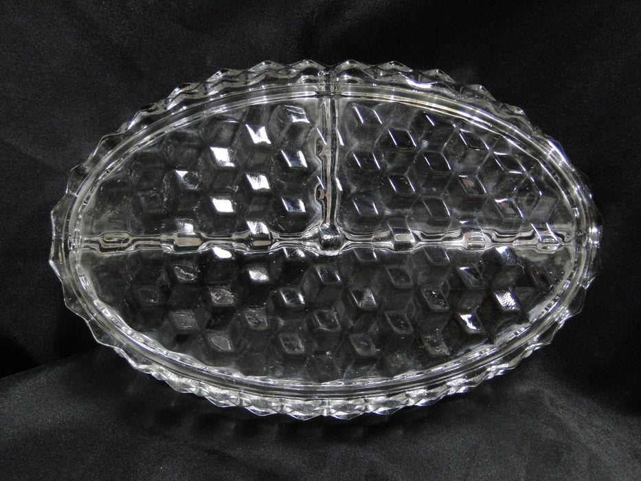 Fostoria American Clear: 3-Part Relish Dish, 10 1/2" x 7 1/4"