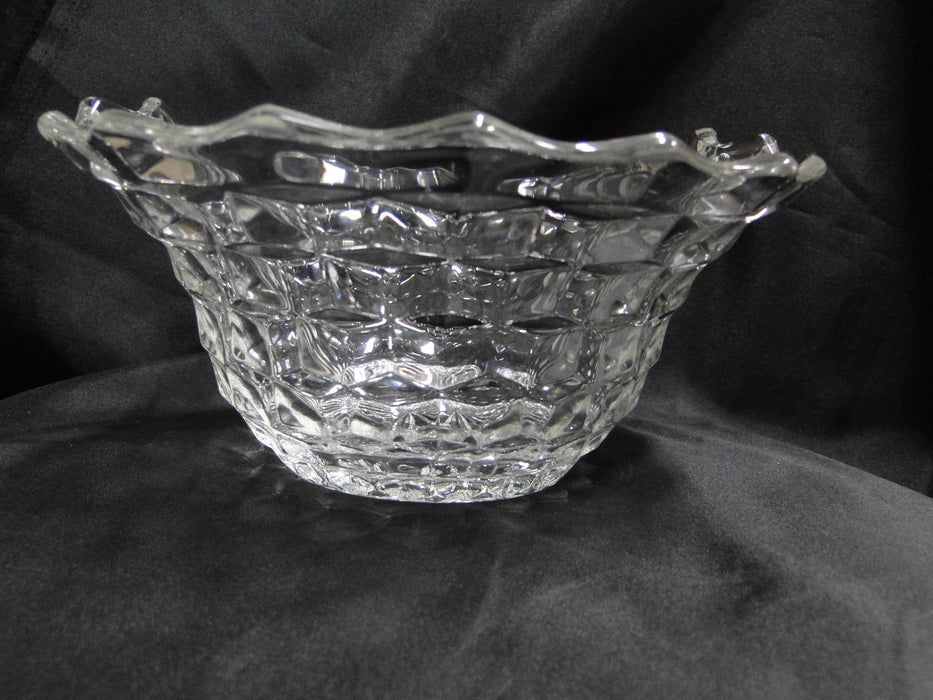 Fostoria American Clear: Reed Handled Basket No Handle, 9" x 7 1/2"