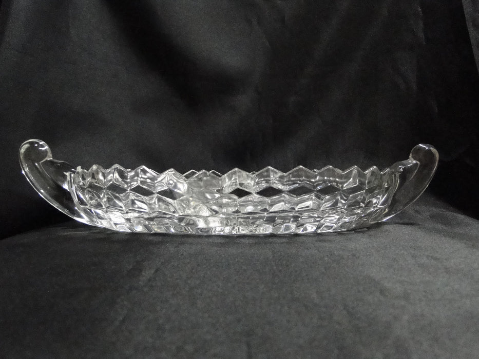 Fostoria American Clear: 2-Part Relish Dish w/ Handles, 12" x 5 1/2"
