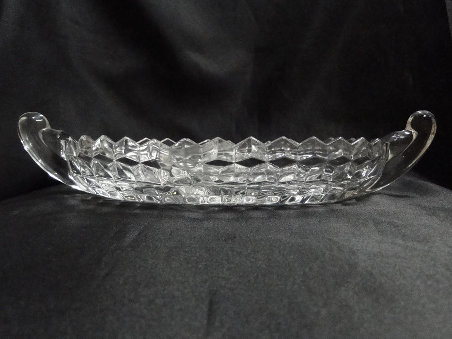 Fostoria American Clear: 2-Part Relish Dish w/ Handles, 12" x 5 1/2"