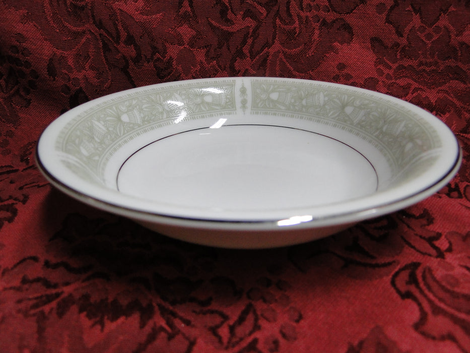 Mikasa Chapel, Green Bells on White, Platinum: Fruit Bowl (s), 5 5/8"