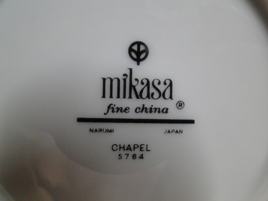 Mikasa Chapel, Green Bells on White, Platinum: Fruit Bowl (s), 5 5/8"