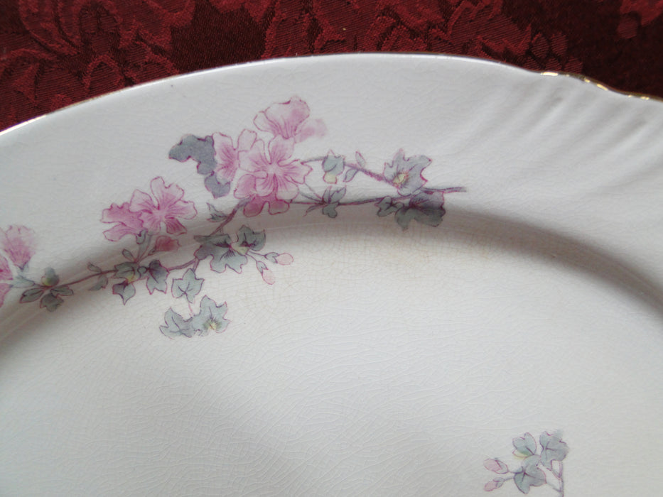 Gustafsberg Geranium, Pink & Blue Green: Dinner Plate (s), 9 7/8", Crazing