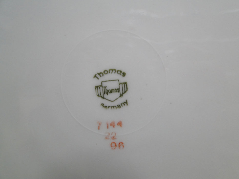 Thomas China 7144, Burgundy & Platinum Band: Square Serving Bowl, 7 1/4"