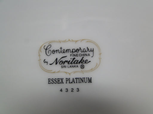 Noritake Essex Platinum, Encrusted Floral Band: UNUSED Cup & Saucer Set (s)