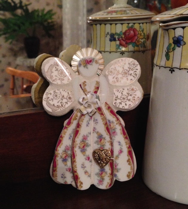 Mosaic Angel Ornament Art Class Using Porcelain Dinnerware