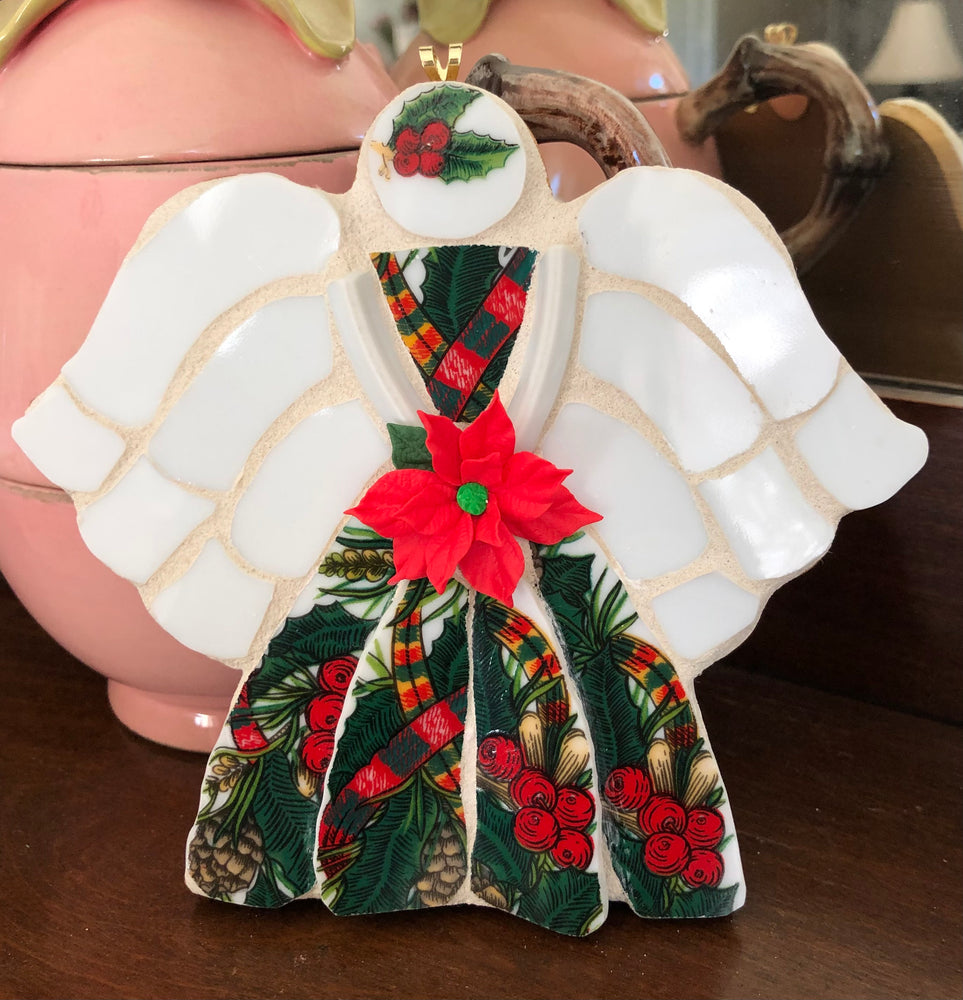 Mosaic Angel Ornament Art Class Using Porcelain Dinnerware